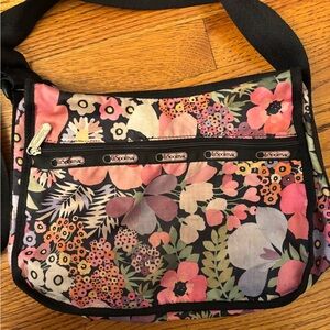 LeSportsac Floral Shoulder Bag - Pink and Green